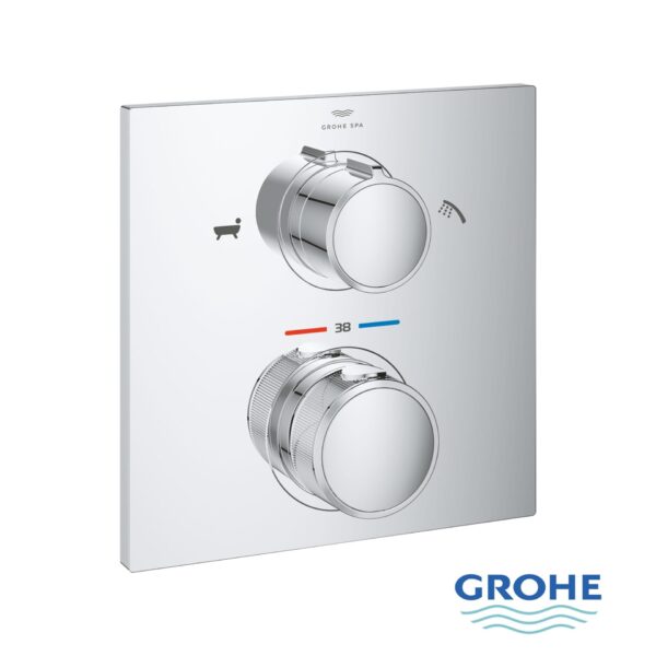 Allure Thermostat for concealed installation with 2-way diverter hand shower/bath filler